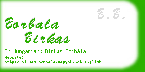 borbala birkas business card